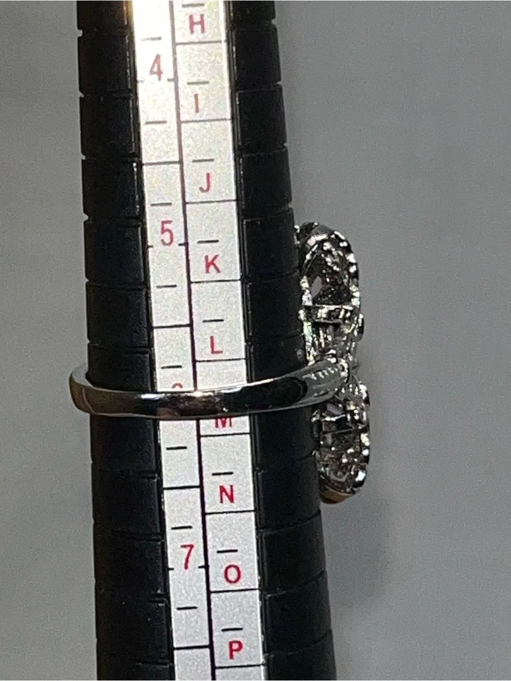 925 Sterling Silver Amethyst & Moissanite Cocktail Ring 7 Vintage Art Deco